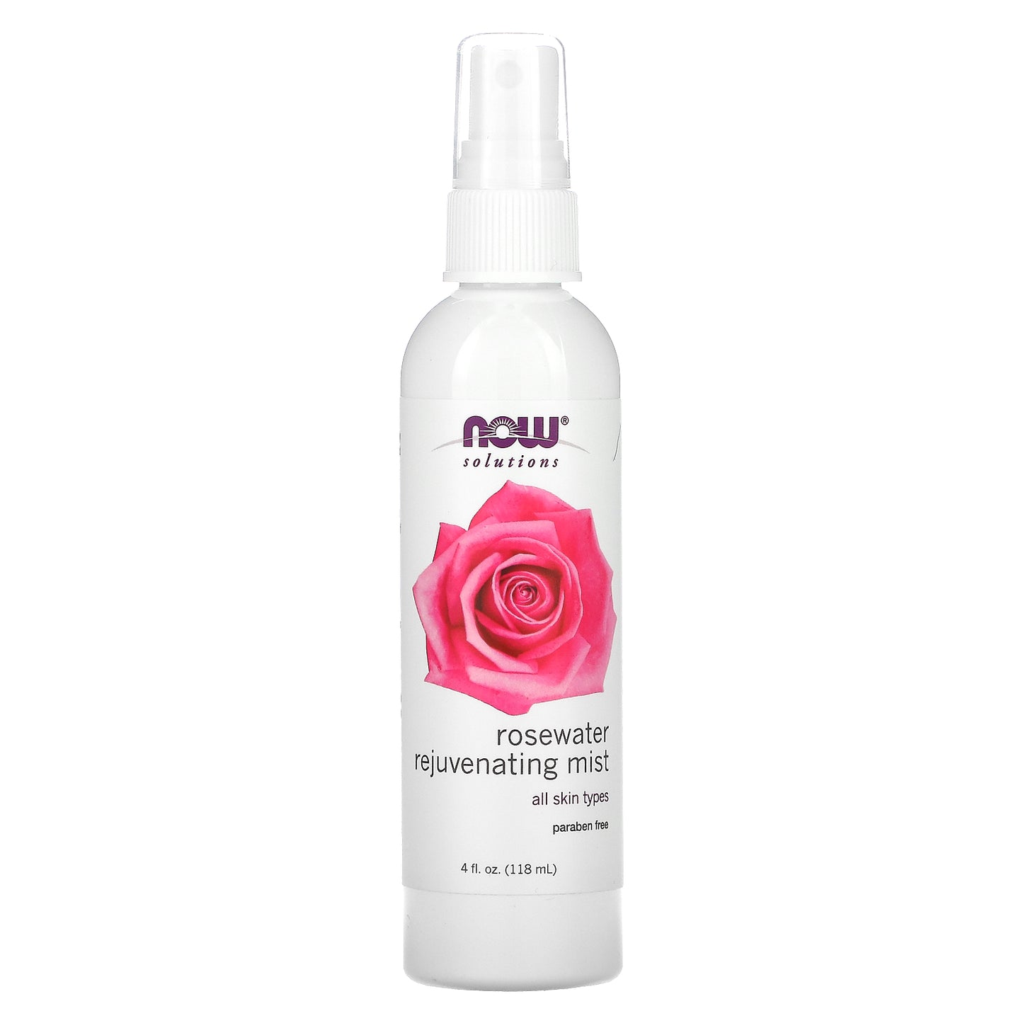 NOW Foods Solutions Rosewater Rejuvenating Mist 4 fl oz (118 ml)