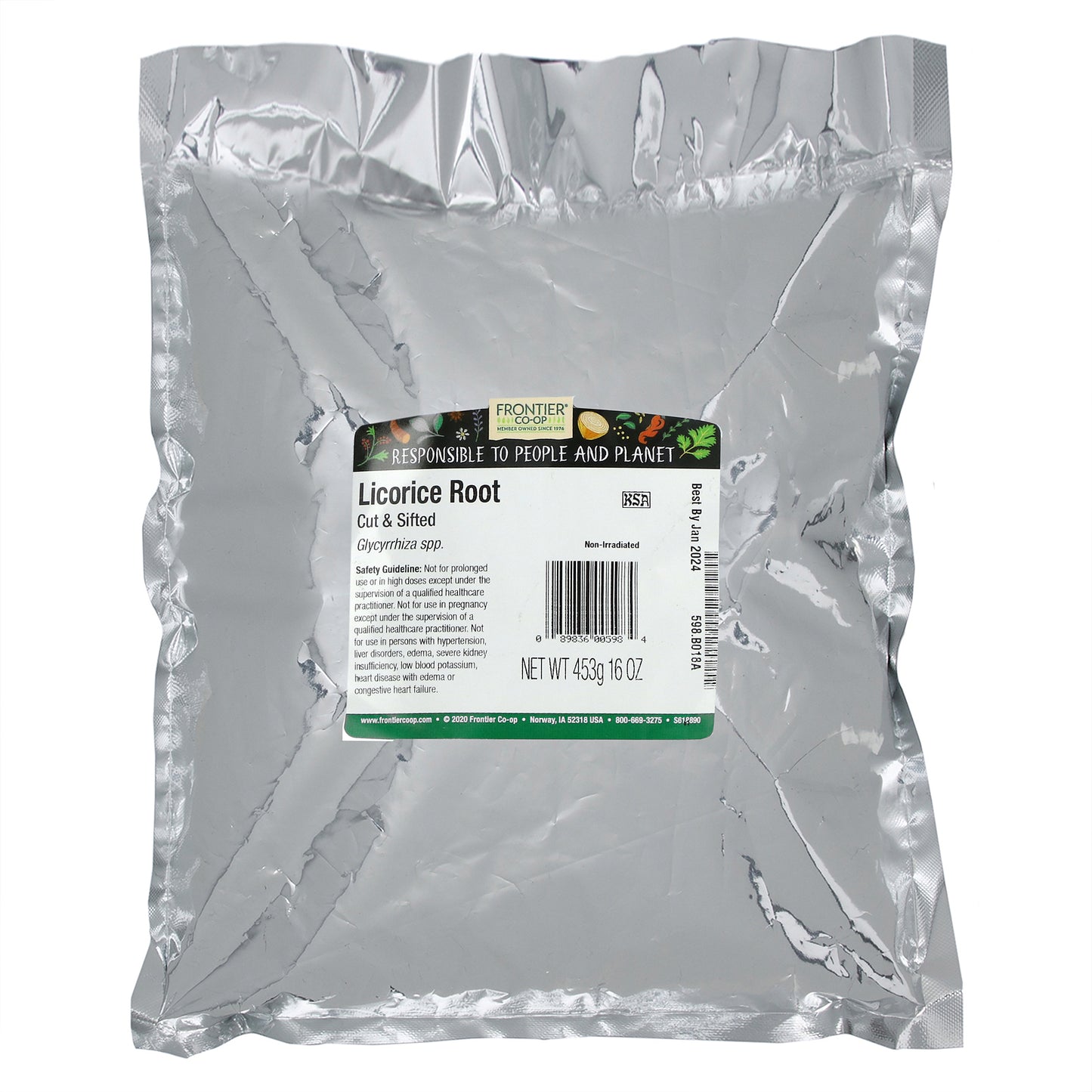 Frontier Co-op Licorice Root Cut & Sifted 16 oz (453 g)