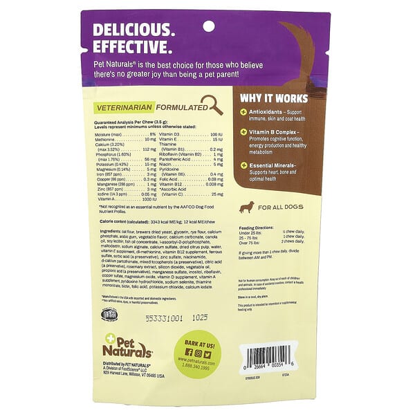 Pet Naturals Daily Multi For Dogs All Sizes 30 Chews 3.7 oz (105 g)
