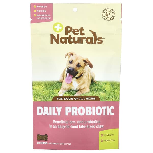 Pet Naturals Daily Probiotic For Dogs All Sizes 60 Chews 2.54 oz (72 g)