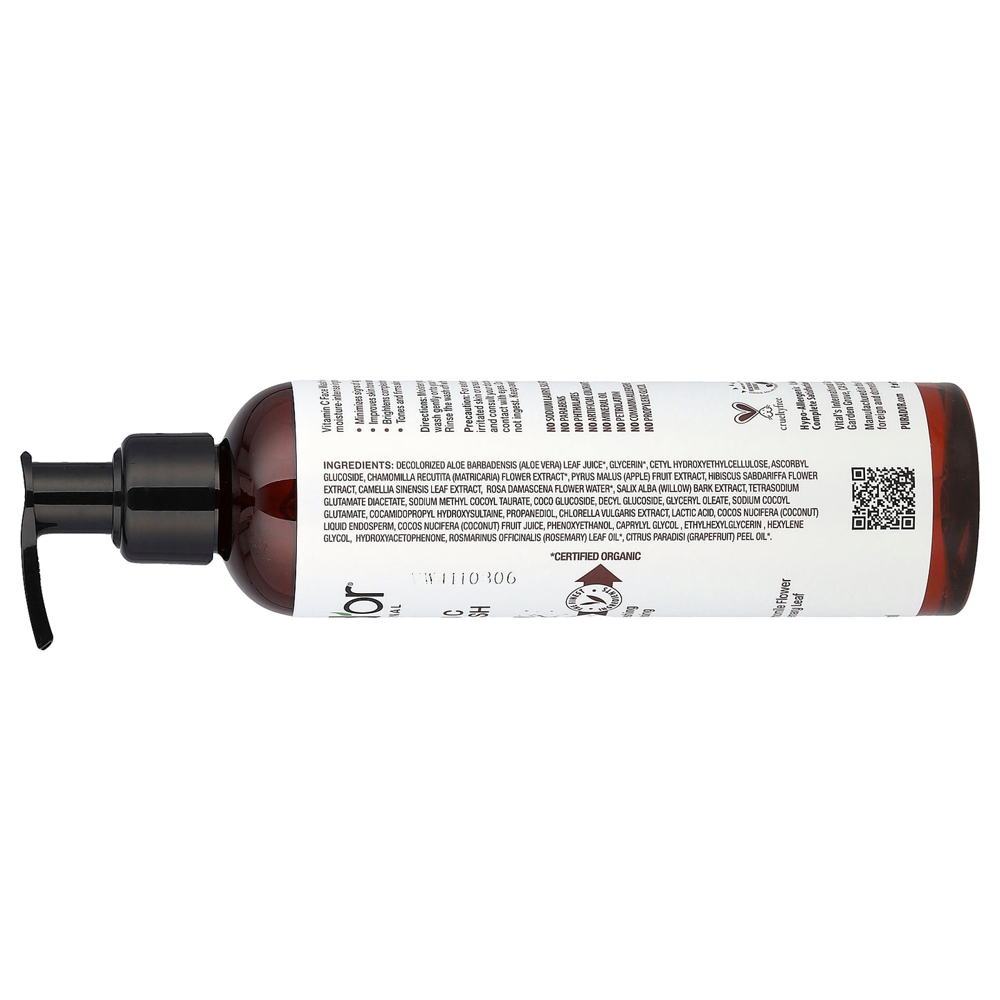 Pura D'or Professional Vitamin C Face Wash 8 fl oz (237ml)