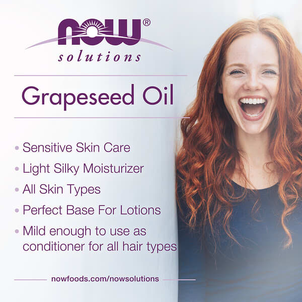 NOW Foods Solutions Grapeseed Oil 16 fl oz (473 ml)