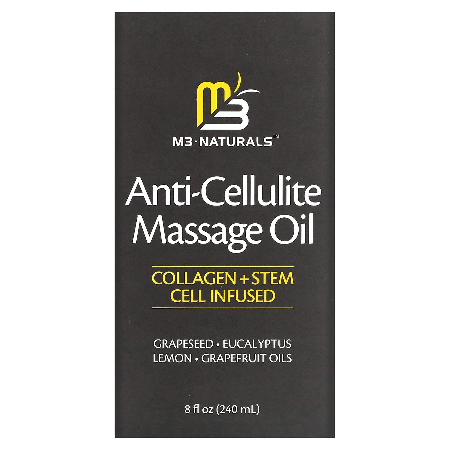 M3 Naturals Anti-Cellulite Massage Oil 8 fl oz (240 ml)