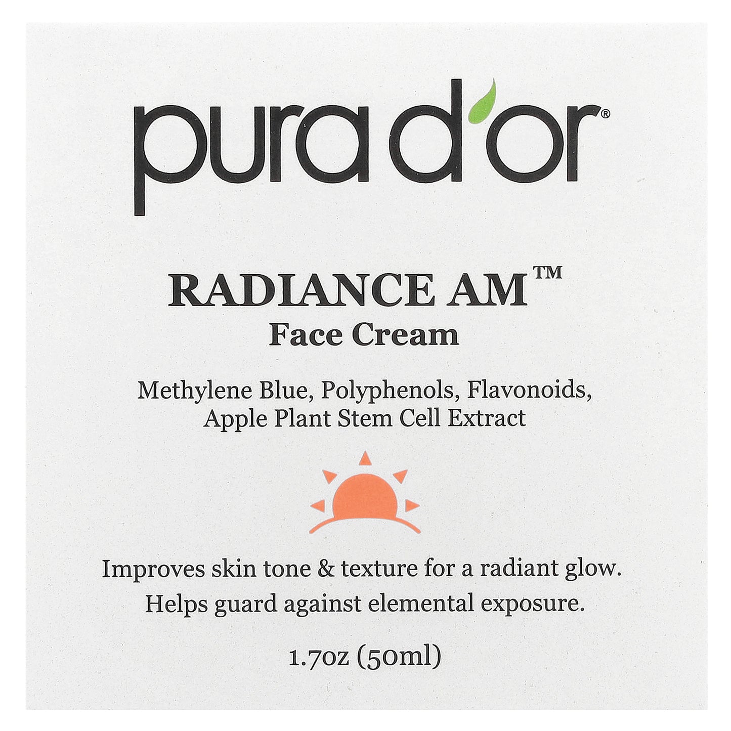 Pura D'or Radiance AM™ Face Cream 1.7 oz (50 ml)