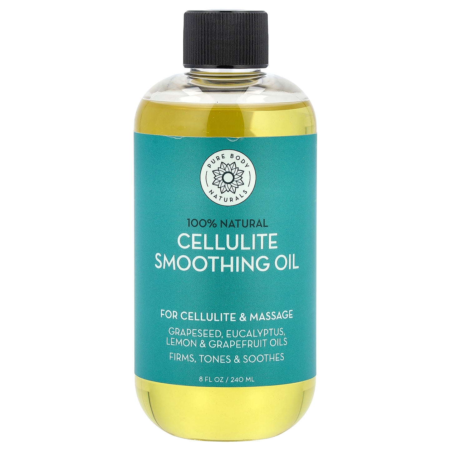 Pure Body Naturals Cellulite Smoothing Oil 8 fl oz (240 ml)
