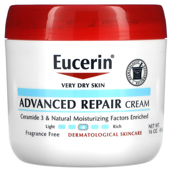 Eucerin Advanced Repair Hand Cream Very Dry Skin Fragrance Free 2.7 oz (78 g)