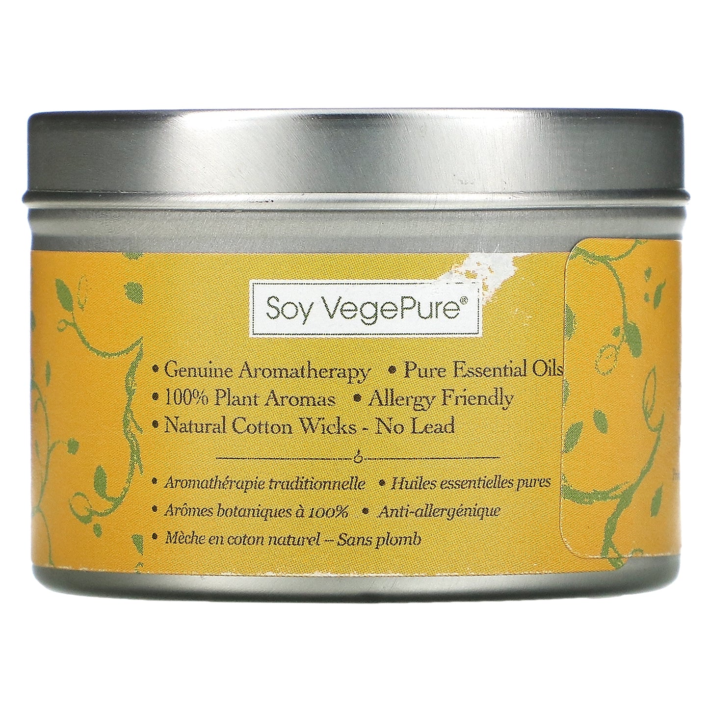 Aroma Naturals, Soy VegePure, Travel Tin Candle, Tranquility