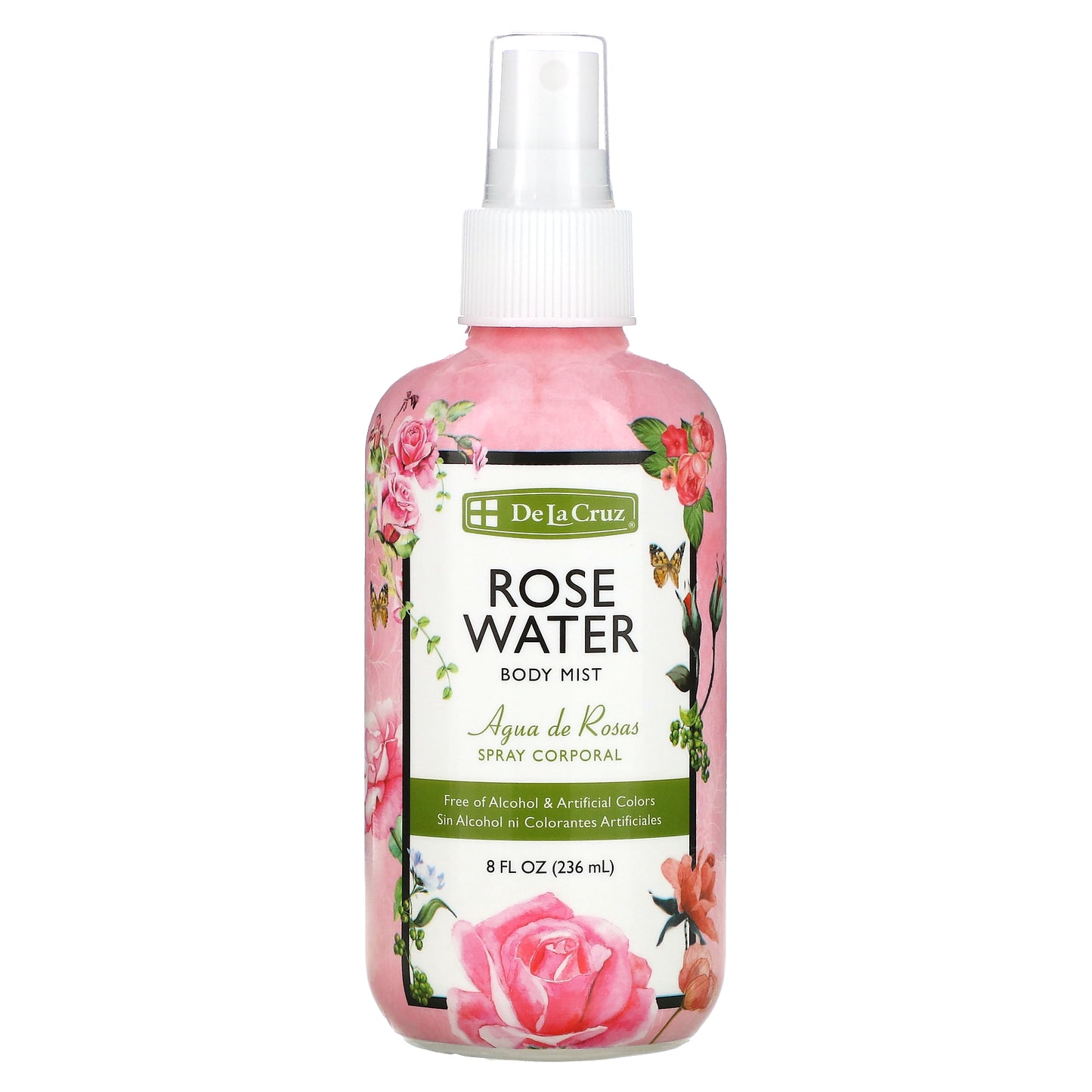 De La Cruz Rose Water Body Mist 8 fl oz (236 ml)