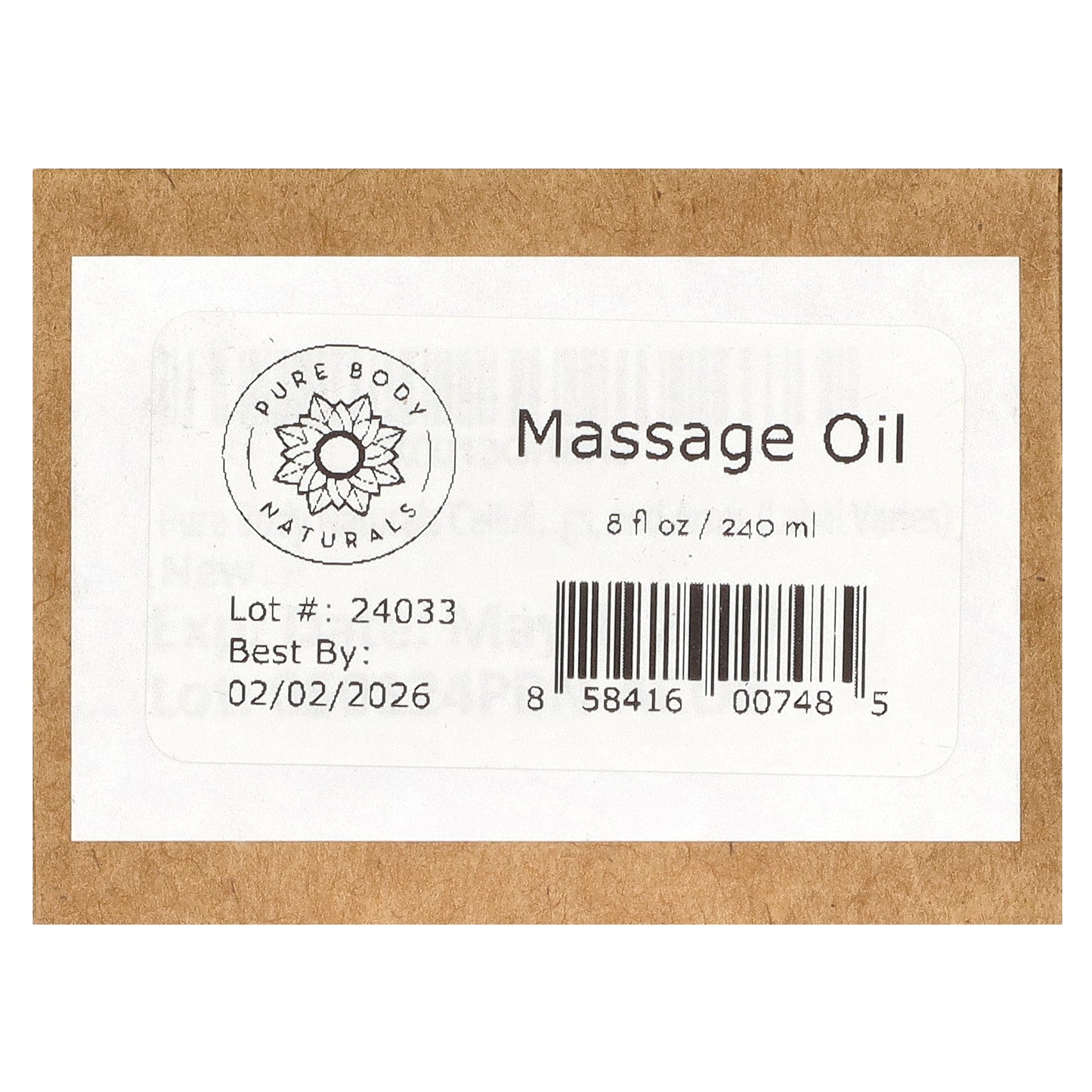 Pure Body Naturals Cellulite Smoothing Oil 8 fl oz (240 ml)