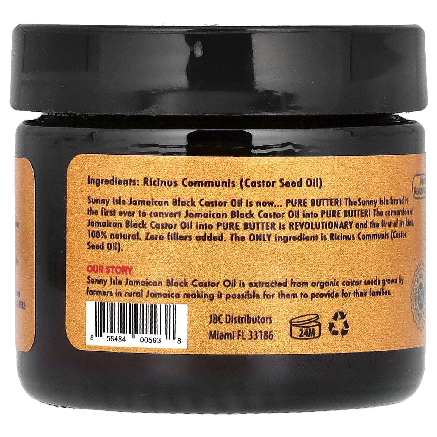 Sunny Isle Jamaican Black Castor Oil Pure Butter 2 fl oz