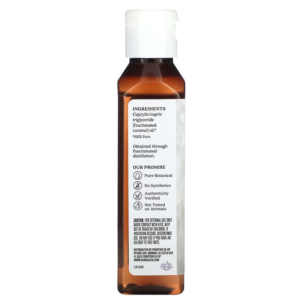 Aura Cacia Fractionated Skin Care Oil Coconut 4 fl oz (118 ml)