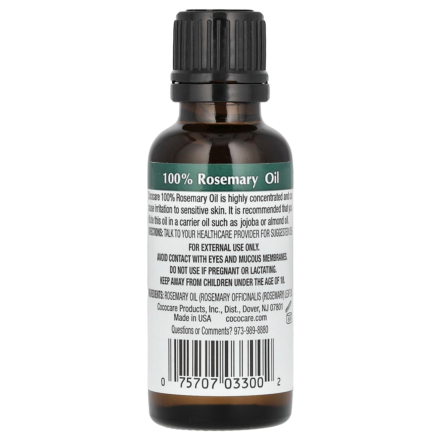 Cococare 100% Rosemary Oil 1 fl oz (30 ml)