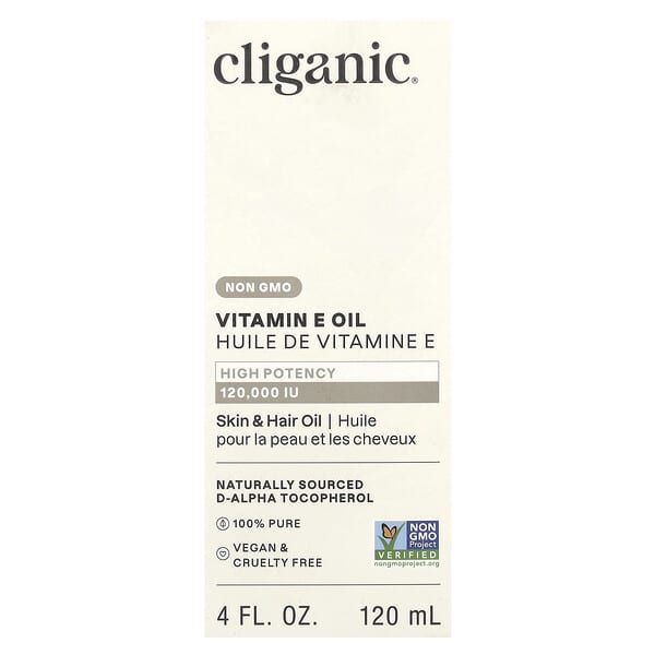 Cliganic Vitamin E Oil 120000 IU 4 fl oz (120 ml)