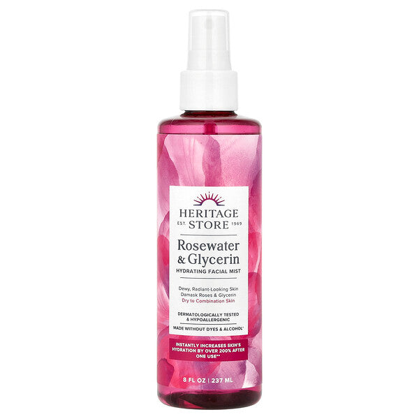 Heritage Store Rosewater & Glycerin Hydrating Facial Mist 2 fl oz (59 ml)