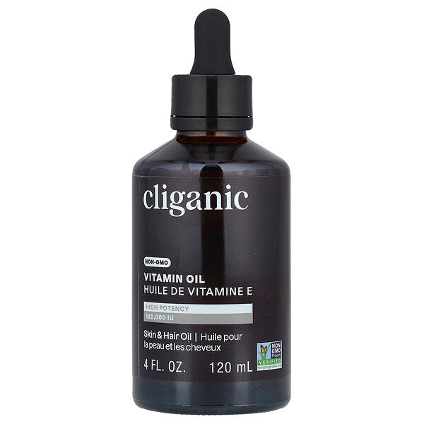 Cliganic Vitamin E Oil 120000 IU 4 fl oz (120 ml)