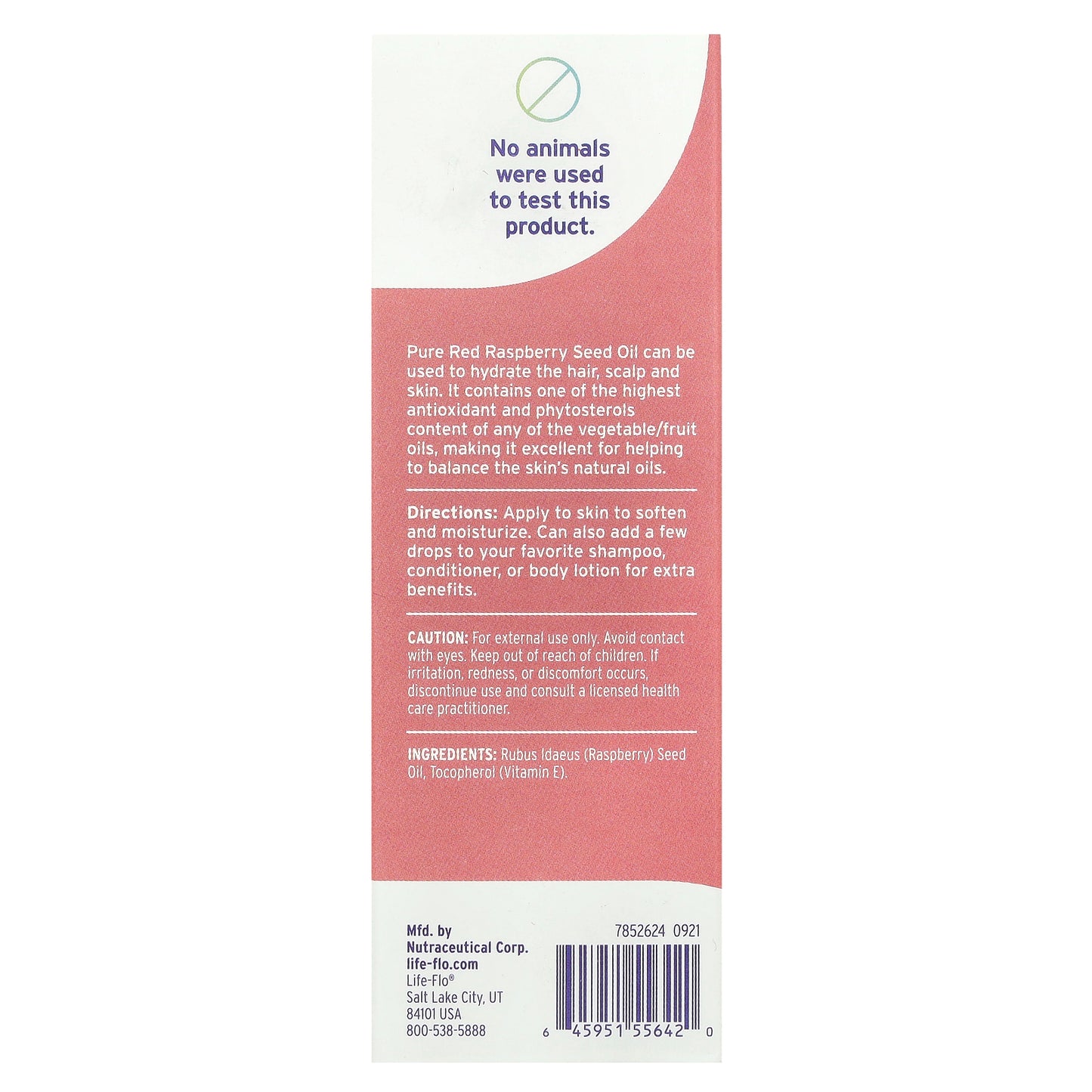 Life-flo Pure Red Raspberry Seed Oil 2 fl oz (59 ml)