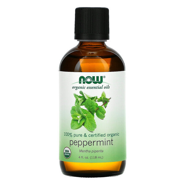 NOW Foods Organic Essential Oils Peppermint 4 fl oz (118 ml)