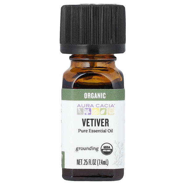 Aura Cacia Pure Essential Oil Vetiver 0.5 fl oz (15 ml)