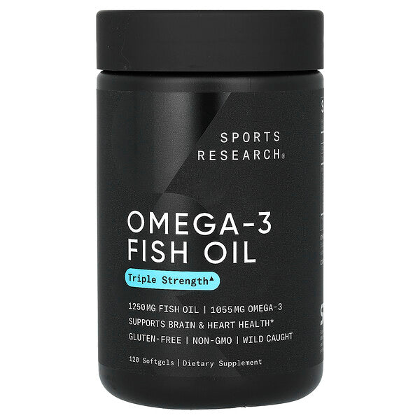 Sports Research Omega-3 Fish Oil Triple Strength 180 Softgels