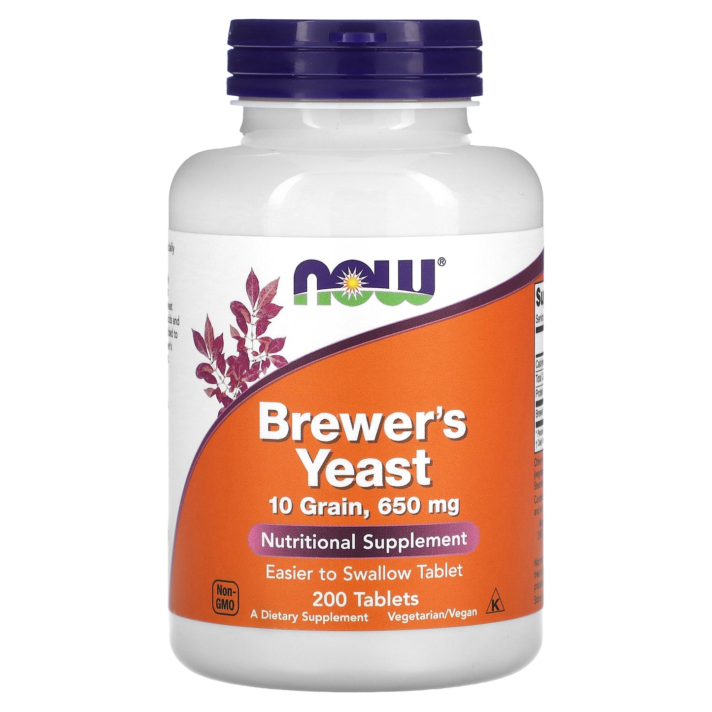 NOW Foods Brewer's Yeast 650 mg 200 Tablets