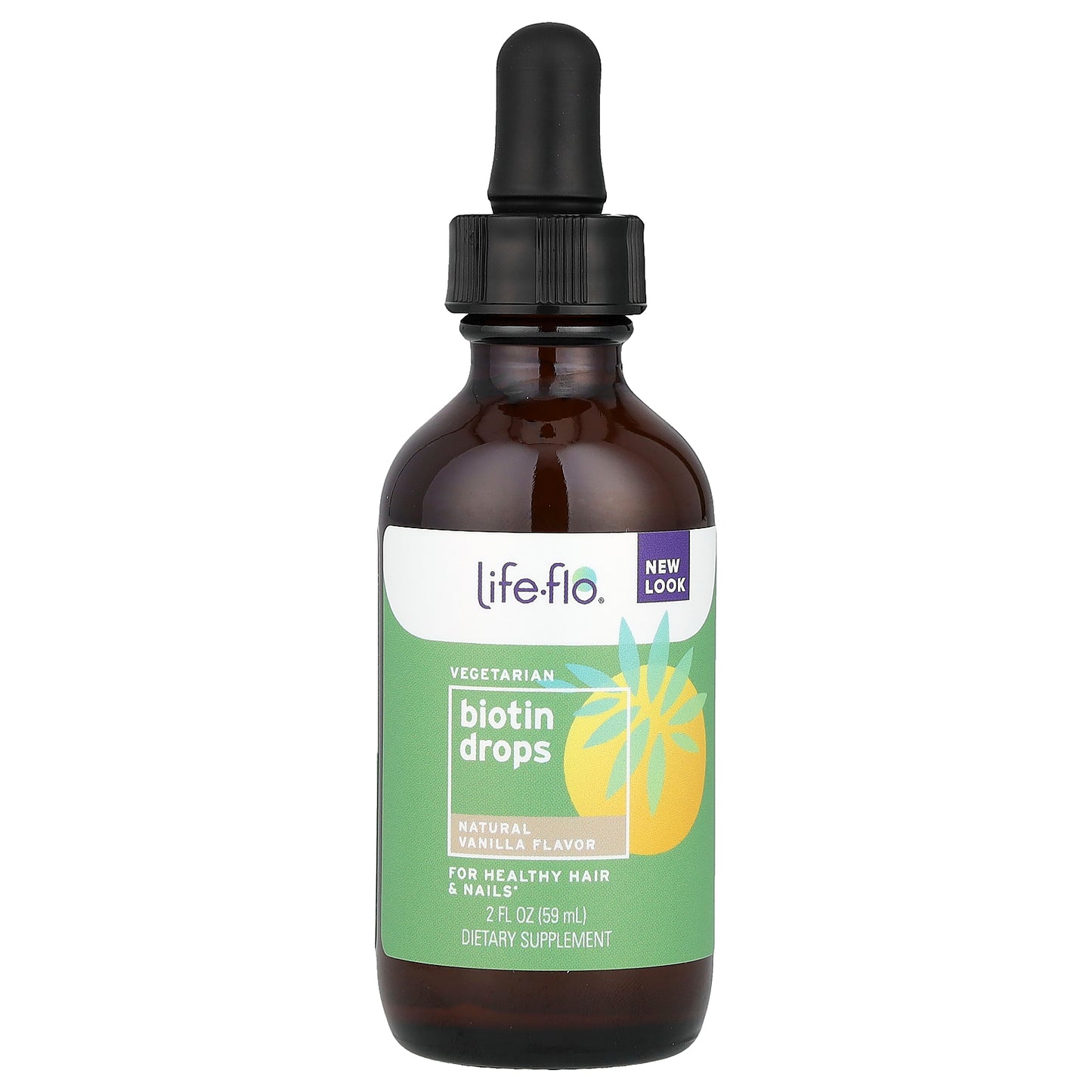 Life-flo Biotin Drops Natural Vanilla 2 fl oz (59 ml)