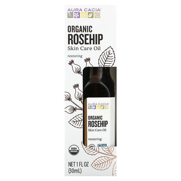 Aura Cacia Organic Skin Care Oil Rosehip 1 fl oz (30 ml)