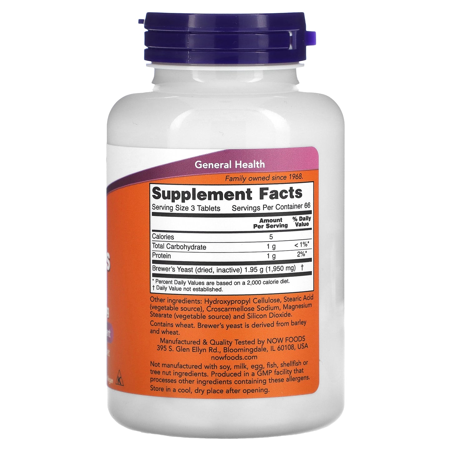 NOW Foods Brewer's Yeast 650 mg 200 Tablets