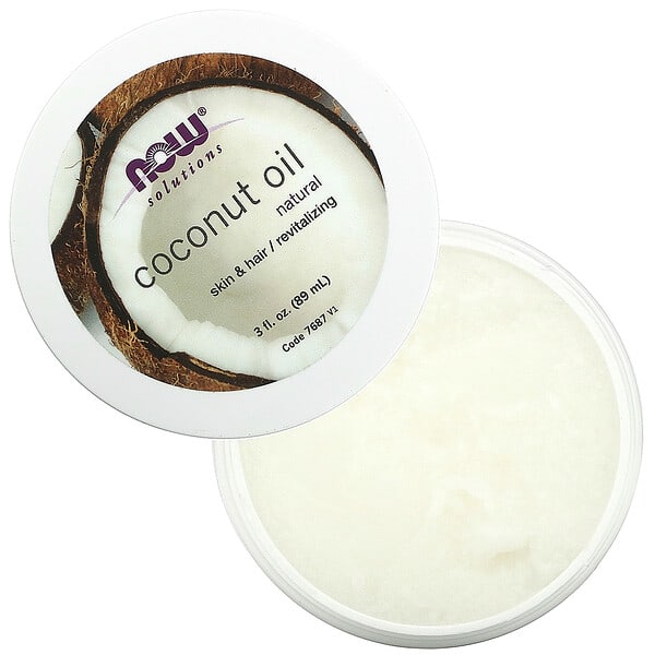 NOW Foods Solutions Coconut Oil Natural 3 fl oz (89 ml)
