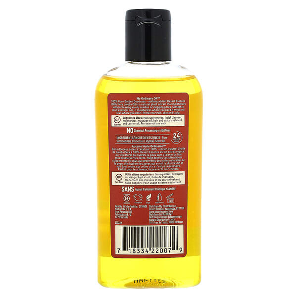Desert Essence 100% Pure Jojoba Oil For Hair Skin and Scalp 4 fl oz (118 ml)