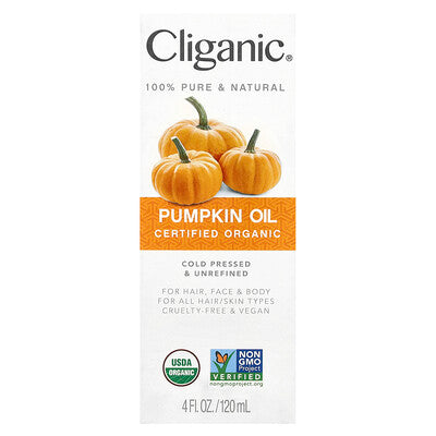 Cliganic, Organic Pumpkin Oil, , 4 fl oz (120 ml)