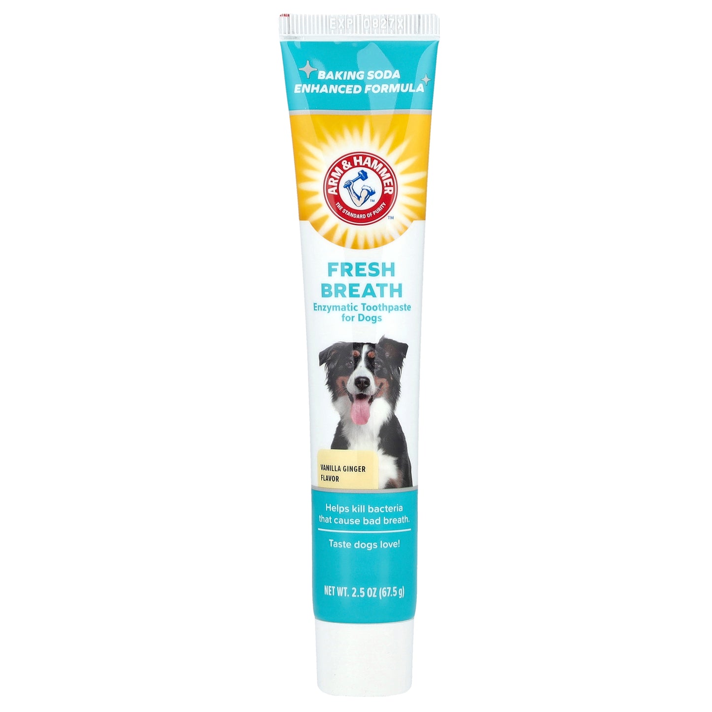 Arm & Hammer Fresh Breath Enzymatic Toothpaste For Dogs Vanilla Ginger 2.5 oz (67.5 g)