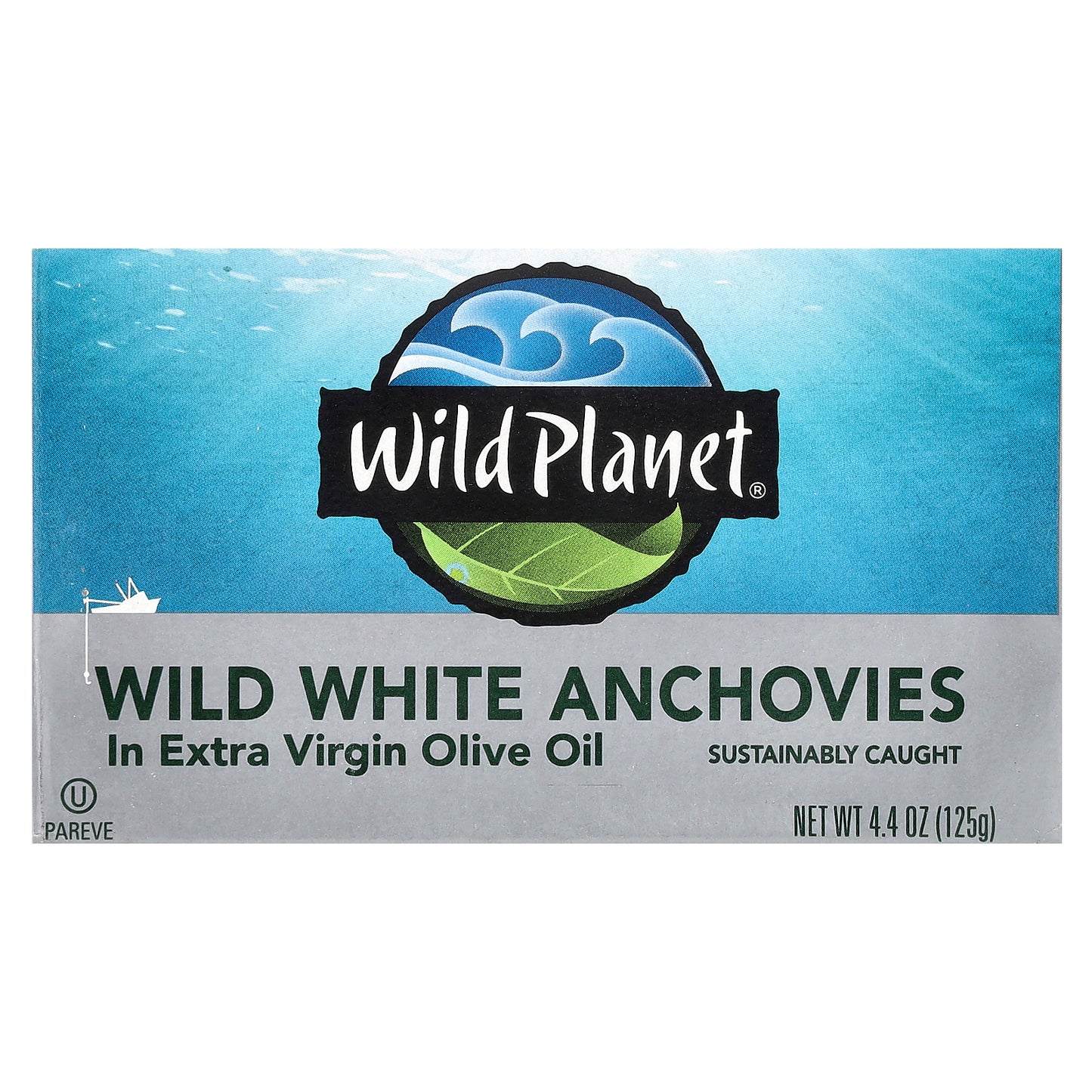 Wild Planet Wild White Anchovies In Extra Virgin Olive Oil 4.4 oz (125 g)