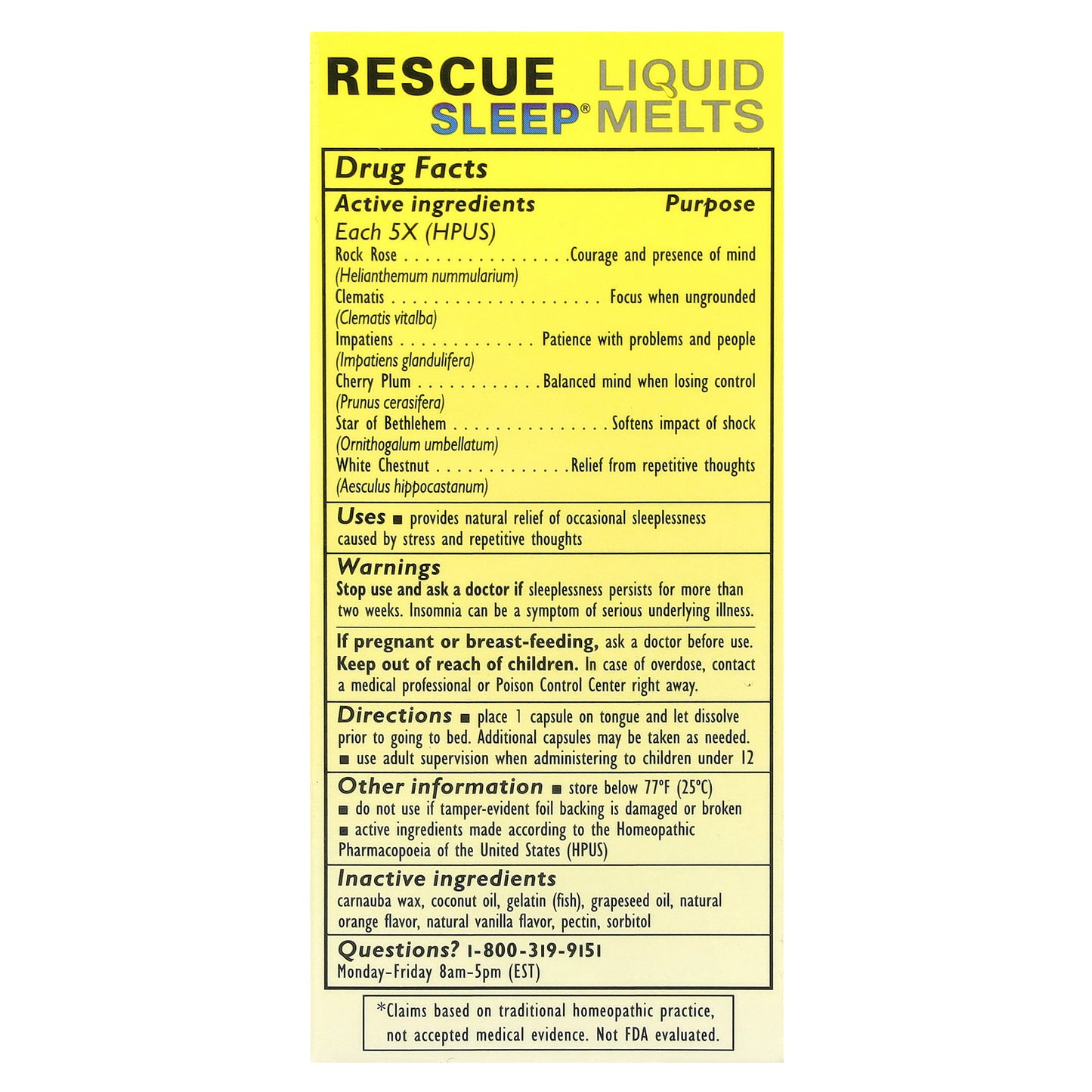 Bach Rescue Sleep® Liquid Melts 28 Capsules
