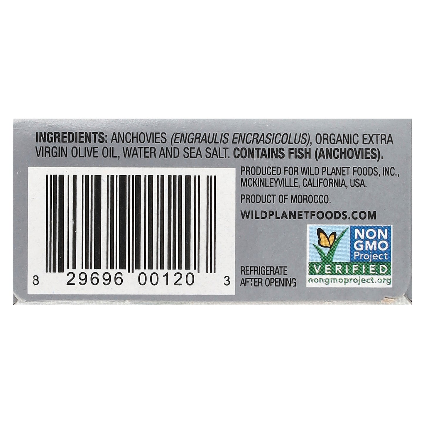 Wild Planet Wild White Anchovies In Extra Virgin Olive Oil 4.4 oz (125 g)