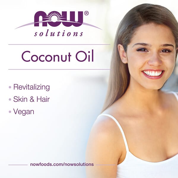 NOW Foods Solutions Coconut Oil Natural 3 fl oz (89 ml)