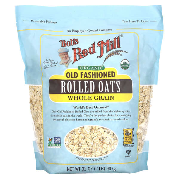 Bob's Red Mill Organic Old Fashioned Rolled Oats Whole Grain 32 oz (907 g)
