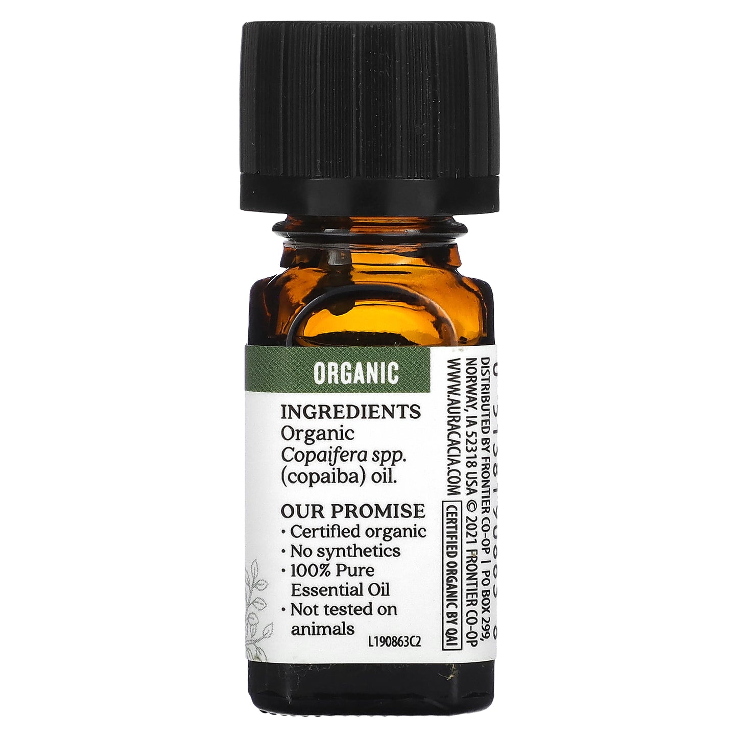 Aura Cacia Pure Essential Oil Organic Copaiba 0.25 fl oz (7.4 ml)