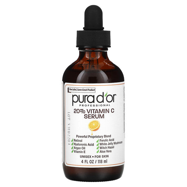 Pura D'or 20% Vitamin C Serum 4 fl oz (118 ml)