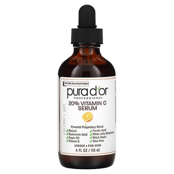 Pura D'or 20% Vitamin C Serum 4 fl oz (118 ml)