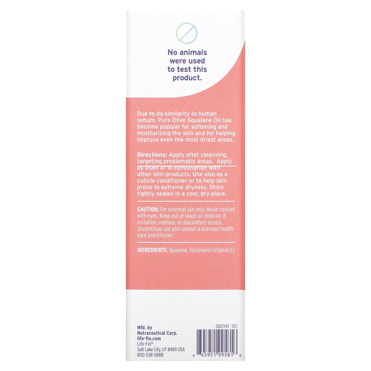 Life-flo Pure Olive Squalane Oil 2 fl oz (59 ml)