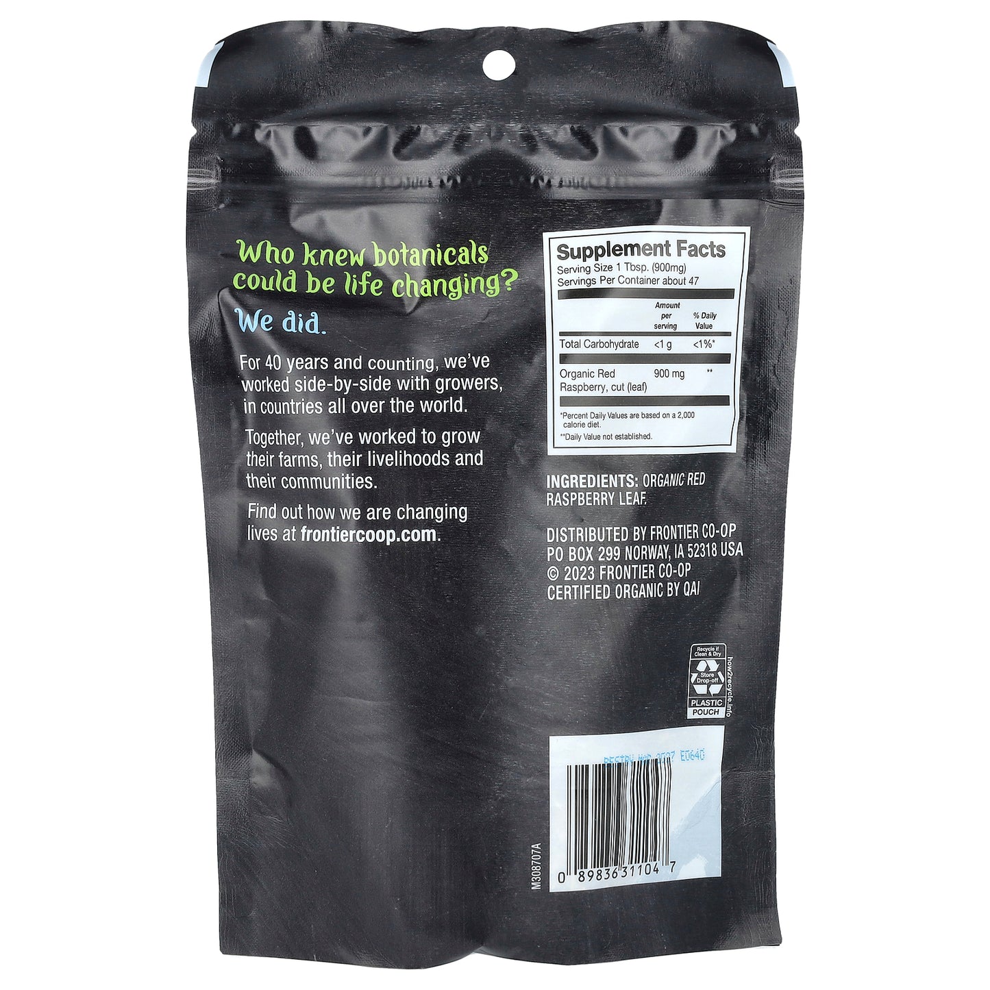 Frontier Co-op Organic Red Raspberry Leaf 1.48 oz (42 g)