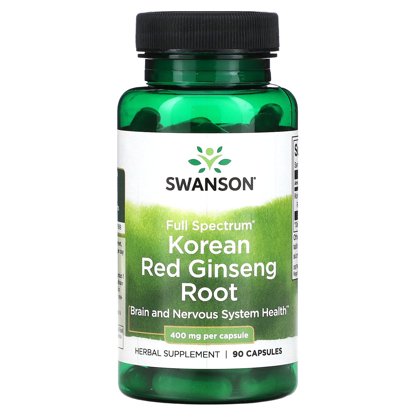 Swanson Full Spectrum Korean Red Ginseng Root 400 mg 90 Capsules