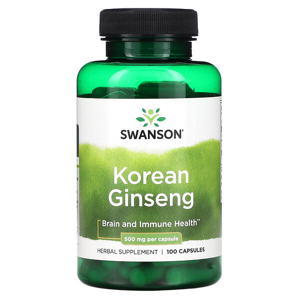 Swanson Korean Ginseng 500 mg 100 Capsules