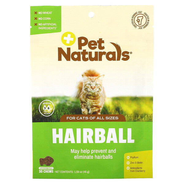 Pet Naturals Hairball For Cats All Sizes 30 Chews 1.59 oz (45 g)