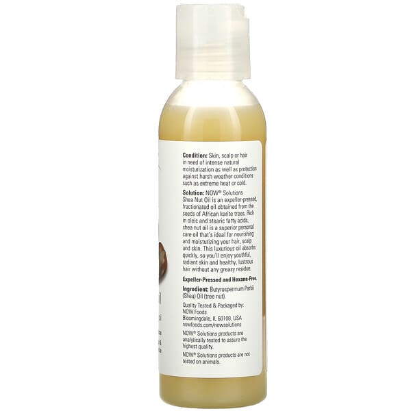 NOW Foods Solutions Shea Nut Oil 4 fl oz (118 ml)