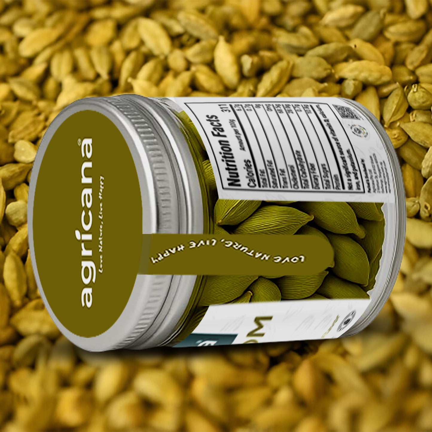 Agricana Cardamom Pods Whole Green Natural Cardamom Seeds from Idukki, India (ElaIchi)