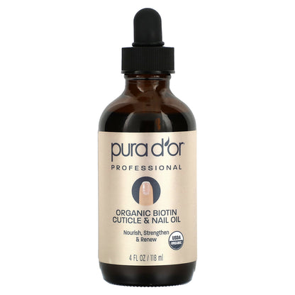 Pura D'or Professional Organic Biotin Cuticle & Nail Oil 4 fl oz (118 ml)