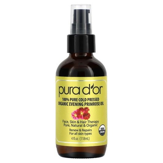 Pura D'or Organic Evening Primrose Oil 4 fl oz (118 ml)