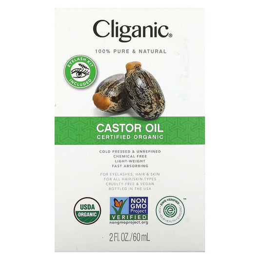 Cliganic Organic Castor Oil 2 fl oz (60 ml)