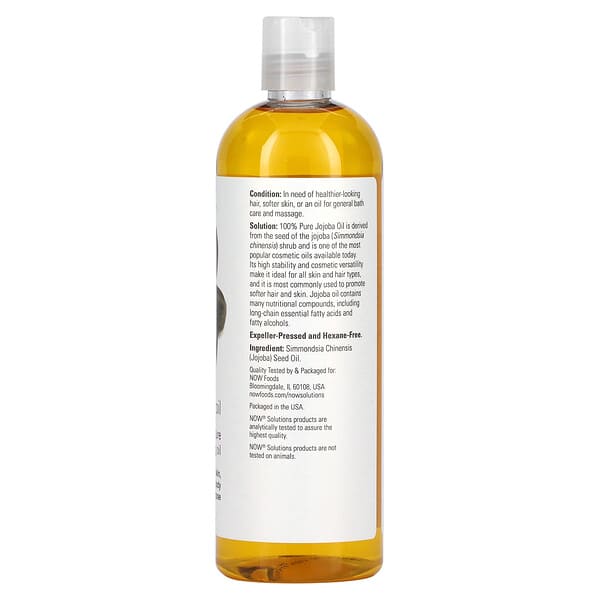 NOW Foods Solutions Jojoba Oil 16 fl oz (473 ml)